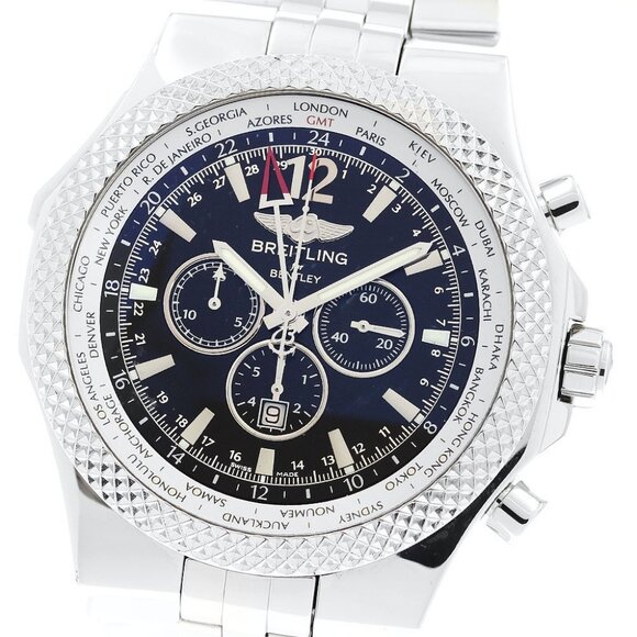 BREITLING Bentley A47362 GMT chronograph black Dial Automatic Men's Watch_885463 - Picture 1 of 7